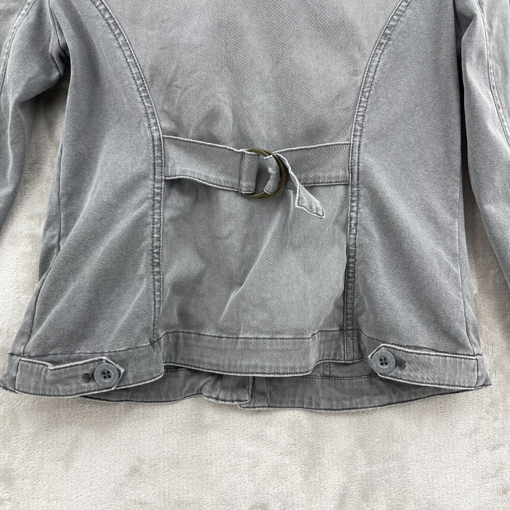 Anthroplogie Marrakech Faux Fur Collar Aviator Moto Jacket Coat Gray - Picture 7 of 14